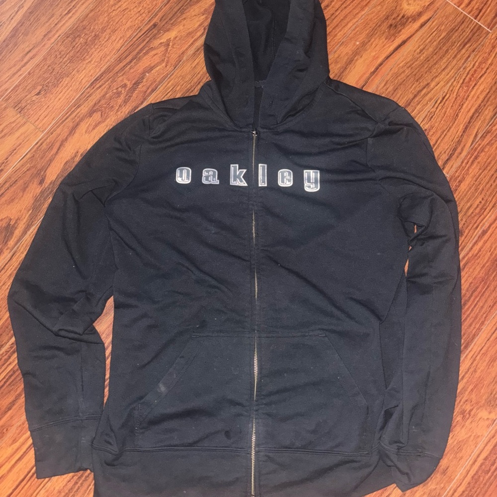 Oakley Black Full-Zip Hoodie